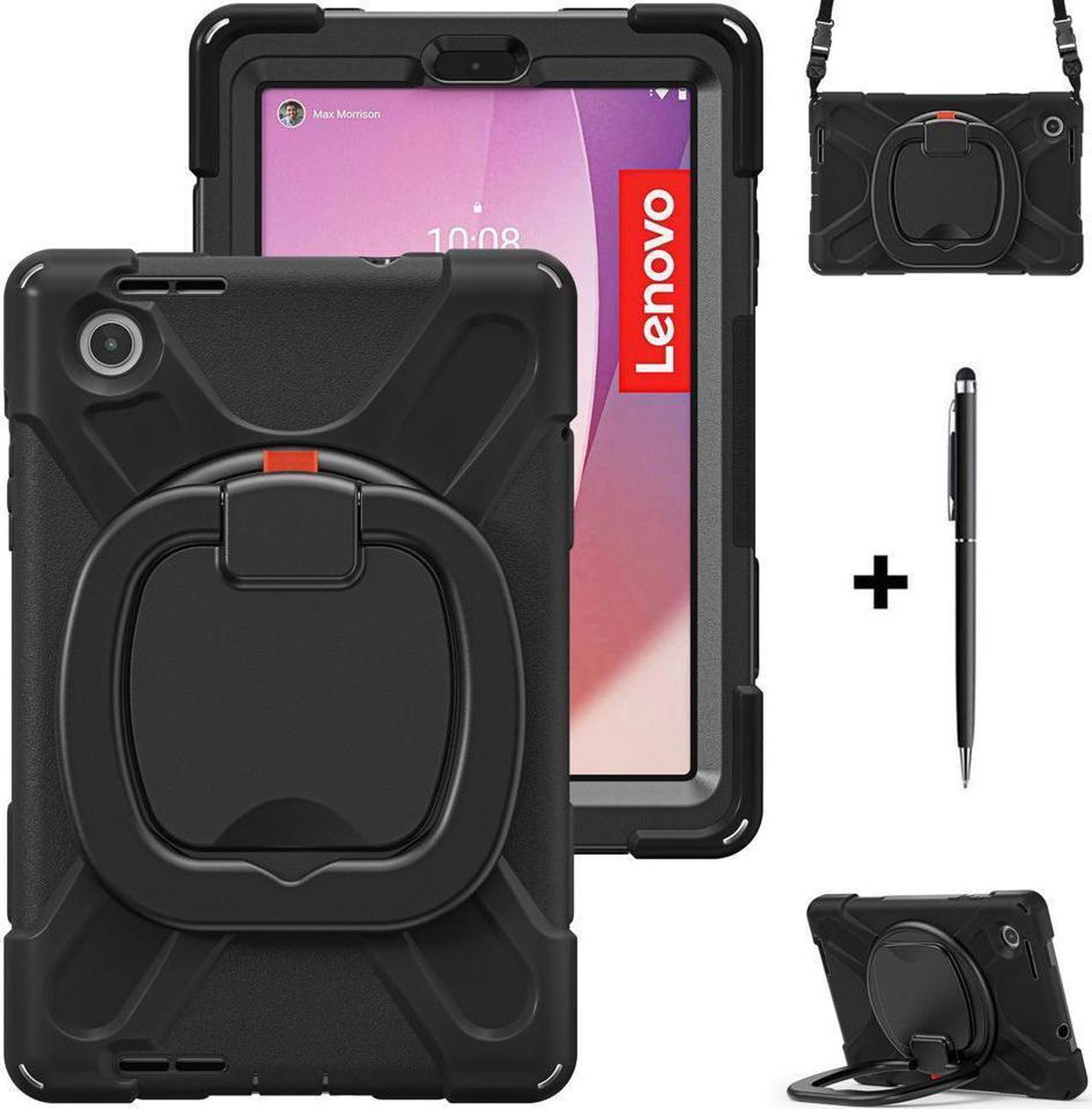 BONAEVER For Lenovo Tab M8 4rd Gen 2023 Model TB-300FU TB-300XU Shockproof Protective Cover with Stand and & Shoulder Strap Pencil Holder Stylus Pen