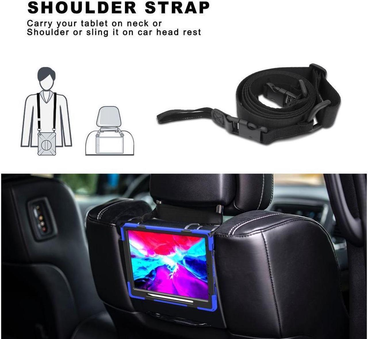 Alt view image 7 of 7 - BONAEVER For iPad Pro 12.9 Case 2020 2018 - Shockproof Cover with H & Shoulder StrapPencil Holder Stand and for iPad Pro 12.9 4th Gen 2020 3rd Gen 2018