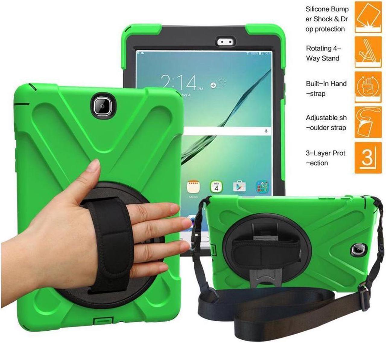Main image of BONAEVER For Samsung Galaxy Tab A 9.7 Case SM-T550 SM-T555 SM-P550 Full-Body Shock Proof Protective Cover with Stand and Strap Shoulder Strap