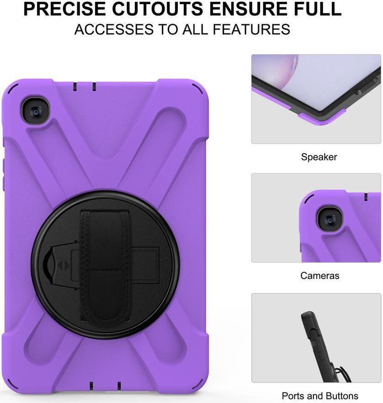 Alt view image 6 of 7 - BONAEVER Shockproof Case for Galaxy Tab A 8.4 Inch 2020 Model SM-T307 SM-T307U Verizon/T-Mobile/Sprint/AT&T Protective Stand Cover + H & Shoulder Strap