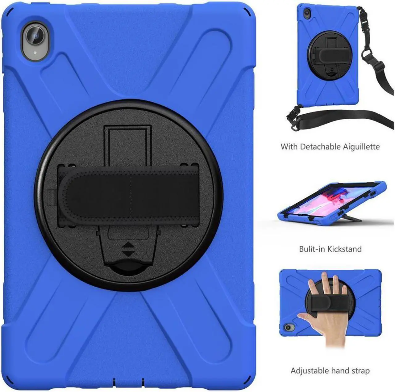 Alt view image 3 of 7 - BONAEVER Case for Lenovo Tab P11 Plus / P11 11 inch 2022 2021 2020 TB-J606F TB-J606X TB-J616F TB-J607F with Stand Shoulder Strap Shockproof Cover