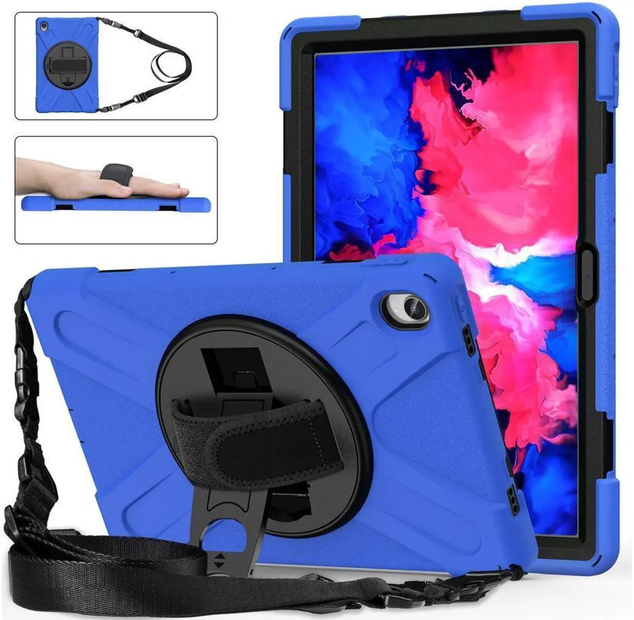 Main image of BONAEVER Case for Lenovo Tab P11 Plus / P11 11 inch 2022 2021 2020 TB-J606F TB-J606X TB-J616F TB-J607F with Stand Shoulder Strap Shockproof Cover