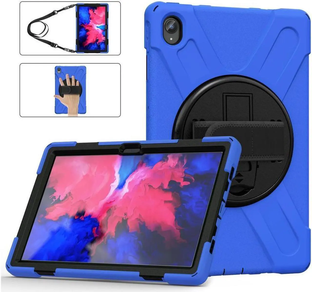 Alt view image 5 of 7 - BONAEVER Case for Lenovo Tab P11 Plus / P11 11 inch 2022 2021 2020 TB-J606F TB-J606X TB-J616F TB-J607F with Stand Shoulder Strap Shockproof Cover