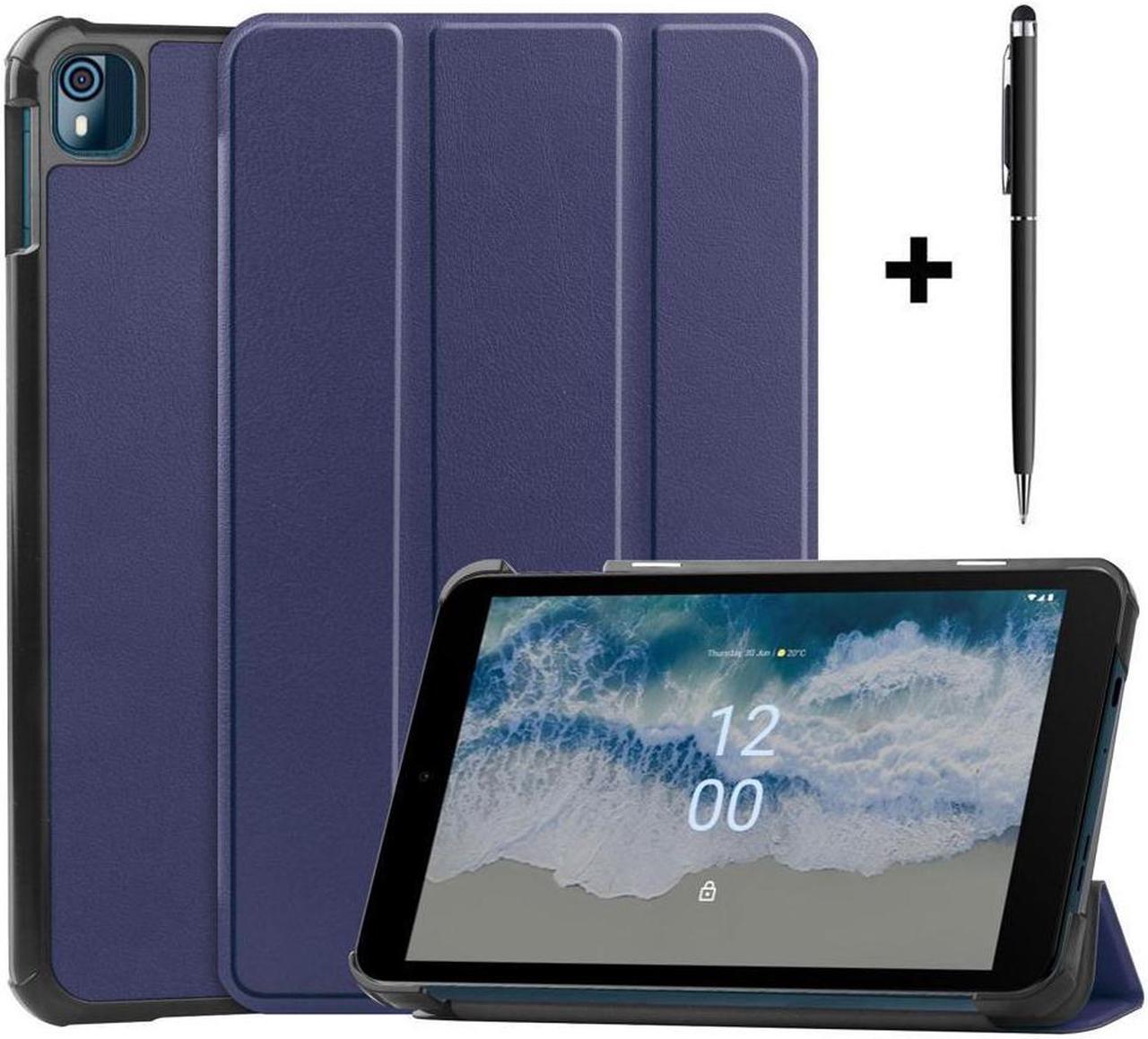 BONAEVER Nokia T10 Case 8.0 Inch 2022 Trifold Slim Smart Stand Cover Hard Shell for 8.0" Nokia T10 2022 Release with Universal Stylus Pen