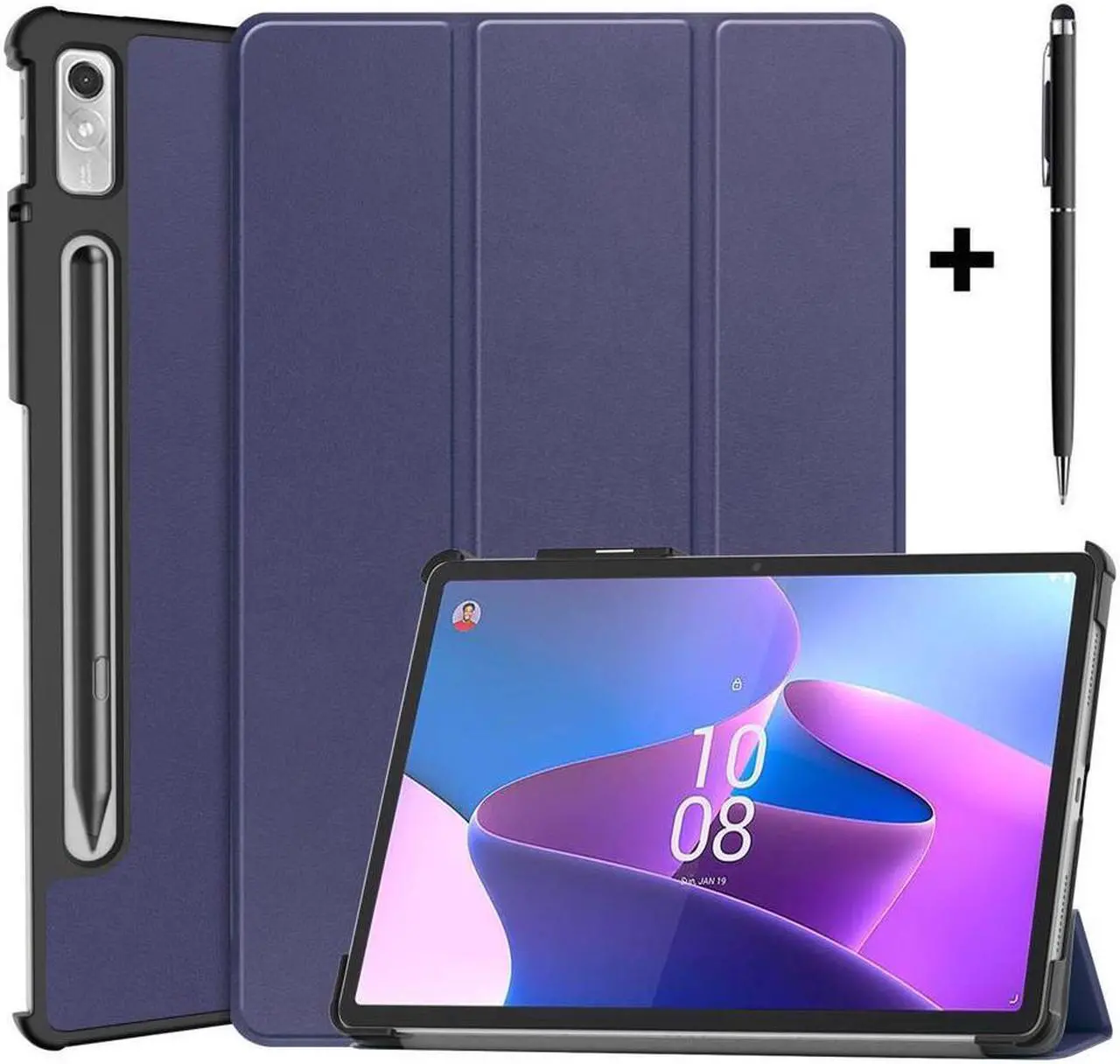 Main image of BONAEVER Case for Lenovo Tab P11 Pro 11.2 inch Gen 2 2022 / Xiaoxin Pad Pro 2022 11.2 inch Slim Hard Shell Smart Protective Stand Cover + Universal Stylus Pen