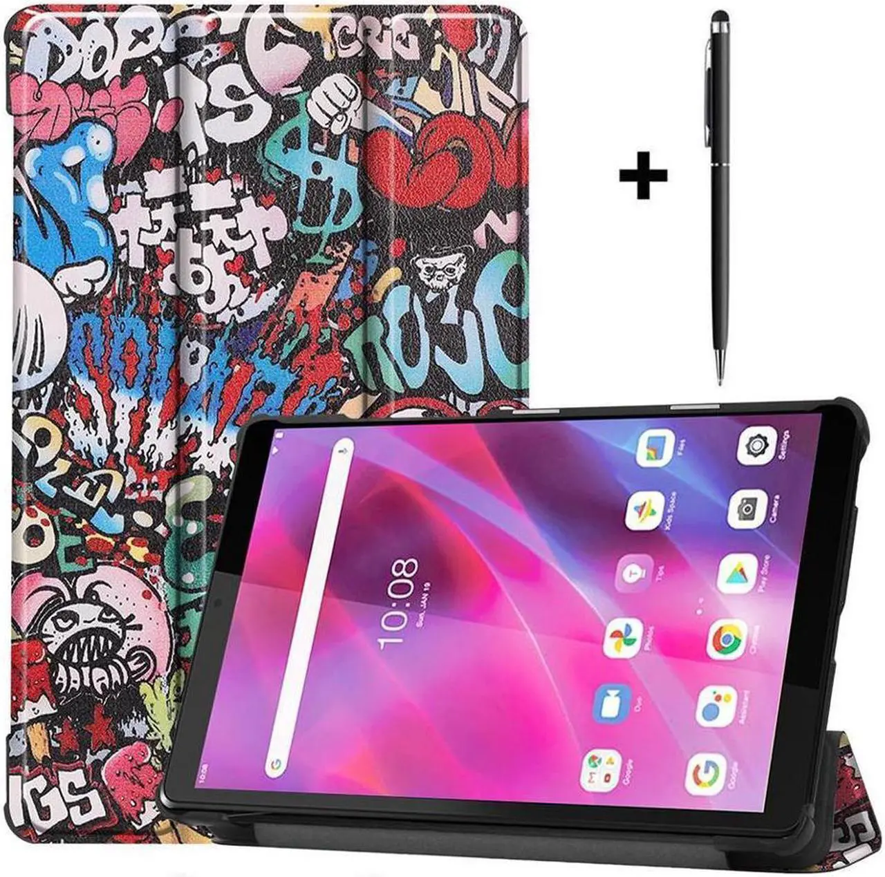 Main image of BONAEVER Case for Lenovo 8.0 Inch Tab M8 Gen 3 2022/ Smart Tab M8 Gen 3 2022/Tab M8 HD LTE 2021/ Tab M8 HD/Smart Tab M8/Tab M8 FHD 2019 Slim Stand andard Shell Protective Cover with Stylus Pen