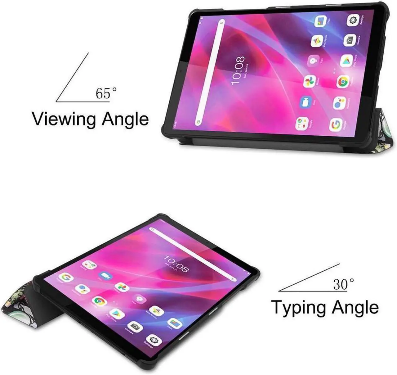 Alt view image 4 of 7 - BONAEVER Case for Lenovo 8.0 Inch Tab M8 Gen 3 2022/ Smart Tab M8 Gen 3 2022/Tab M8 HD LTE 2021/ Tab M8 HD/Smart Tab M8/Tab M8 FHD 2019 Slim Stand andard Shell Protective Cover with Stylus Pen