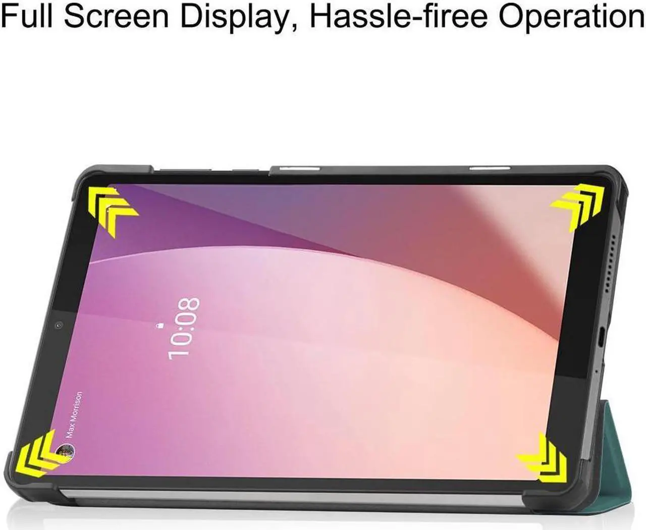 Alt view image 3 of 7 - BONAEVER Case for Lenovo Tab M8 4th Gen 2023 8 inch Model TB-300FU TB-300XU Slim Stand andard Shell Protective Cover with Stylus Pen Dark Green