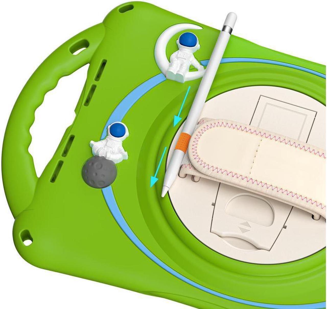 Alt view image 5 of 7 - BONAEVER Case for iPad 9th 8th 7th Generation 10.2" Shockproof Cover with Stand Shoulder Strap Handle Grip Pencil Holder for iPad 10.2 Inch 2021 2020 2019 iPad Pro 10.5 Air 3 Green