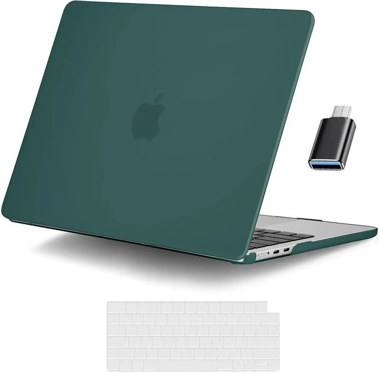 Main image of BONAEVER For Macbook Air 15 inch Case 2025 2024 2023 A3241 M4 A3114 M3 A2941 M2 Ultra Thin Plastic Hard Shell Cover with Keyboard Skin & Type C Adapter