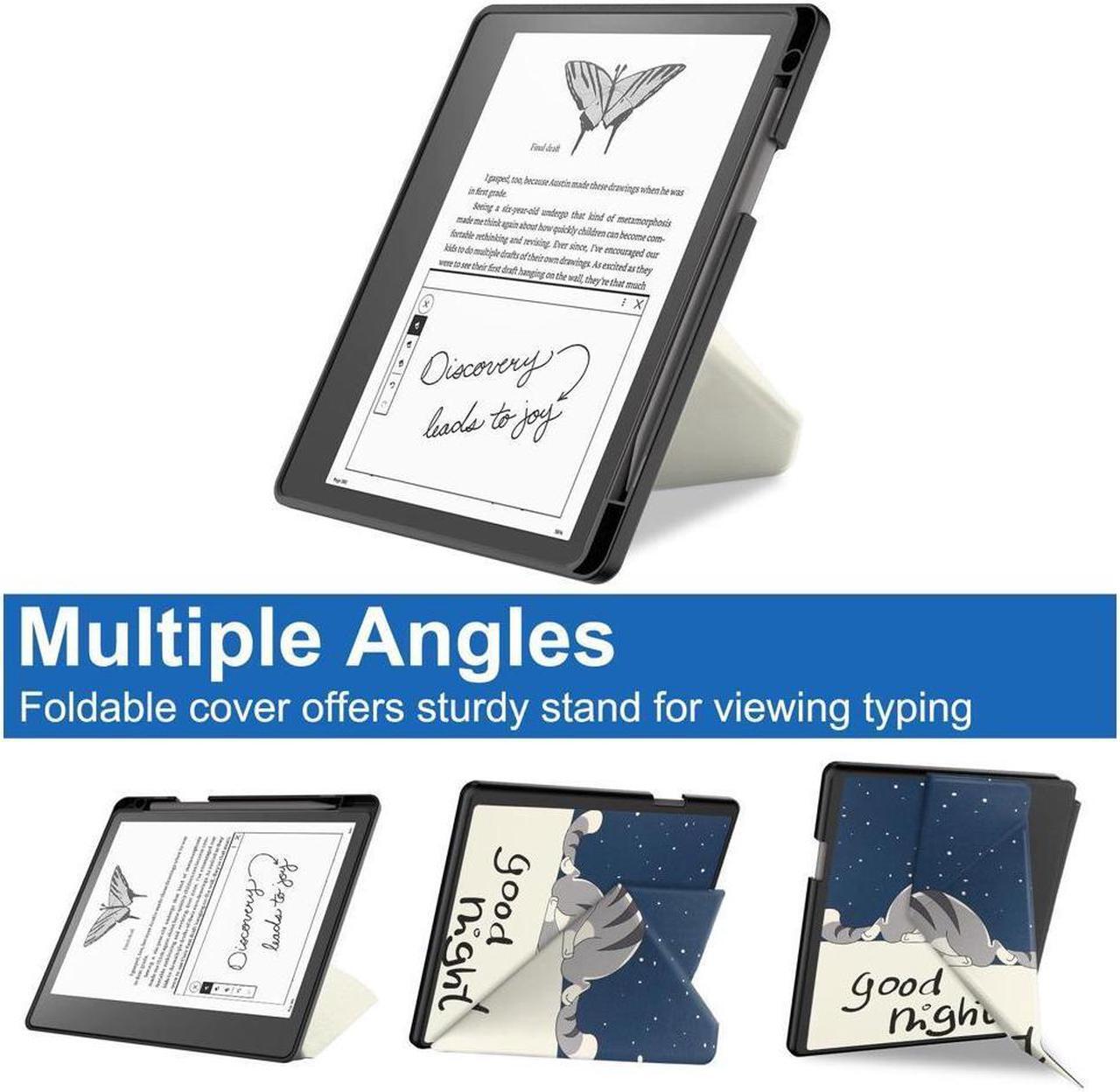 Alt view image 2 of 7 - BONAEVER Slim Case for Kindle Scribe 10.2 inch 2022 Released - Premium Leather Case Protective Smart Folio Shell Cover with Pen Holder Auto Wake/Sleep Multi-Viewing Angles Stylus Pen