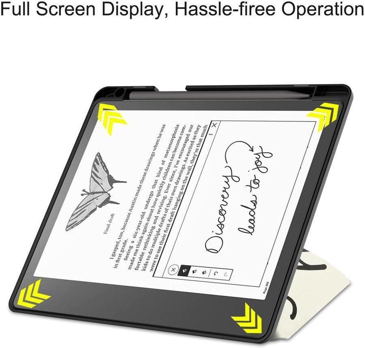 Alt view image 7 of 7 - BONAEVER Slim Case for Kindle Scribe 10.2 inch 2022 Released - Premium Leather Case Protective Smart Folio Shell Cover with Pen Holder Auto Wake/Sleep Multi-Viewing Angles Stylus Pen