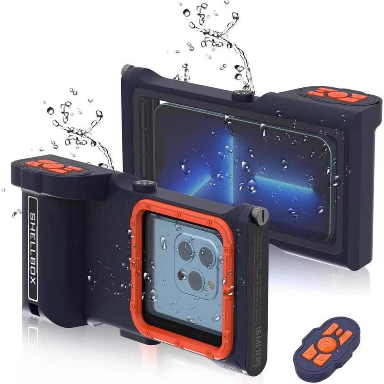 BONAEVER Bluetooth Connection 3rd Generation Diving Phone Case Professional 15m/50ft Underwater Photography Housings for Snorkeling Scuba Dive Waterproof Phone Case for iPhone/Samsung/Universal