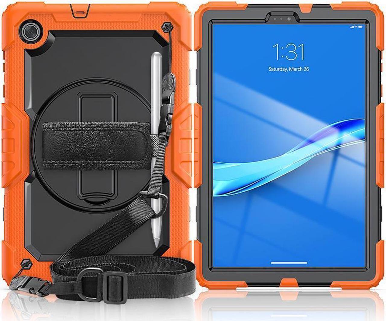 BONAEVER Case for Lenovo Tab M10 Plus 10.3 inch FHD Shockproof Cover with Screen Protector 360° Rotating Hand Strap/ Stand Shoulder Strap for M10 Plus 10.3" TB-X606F/TB-X606X