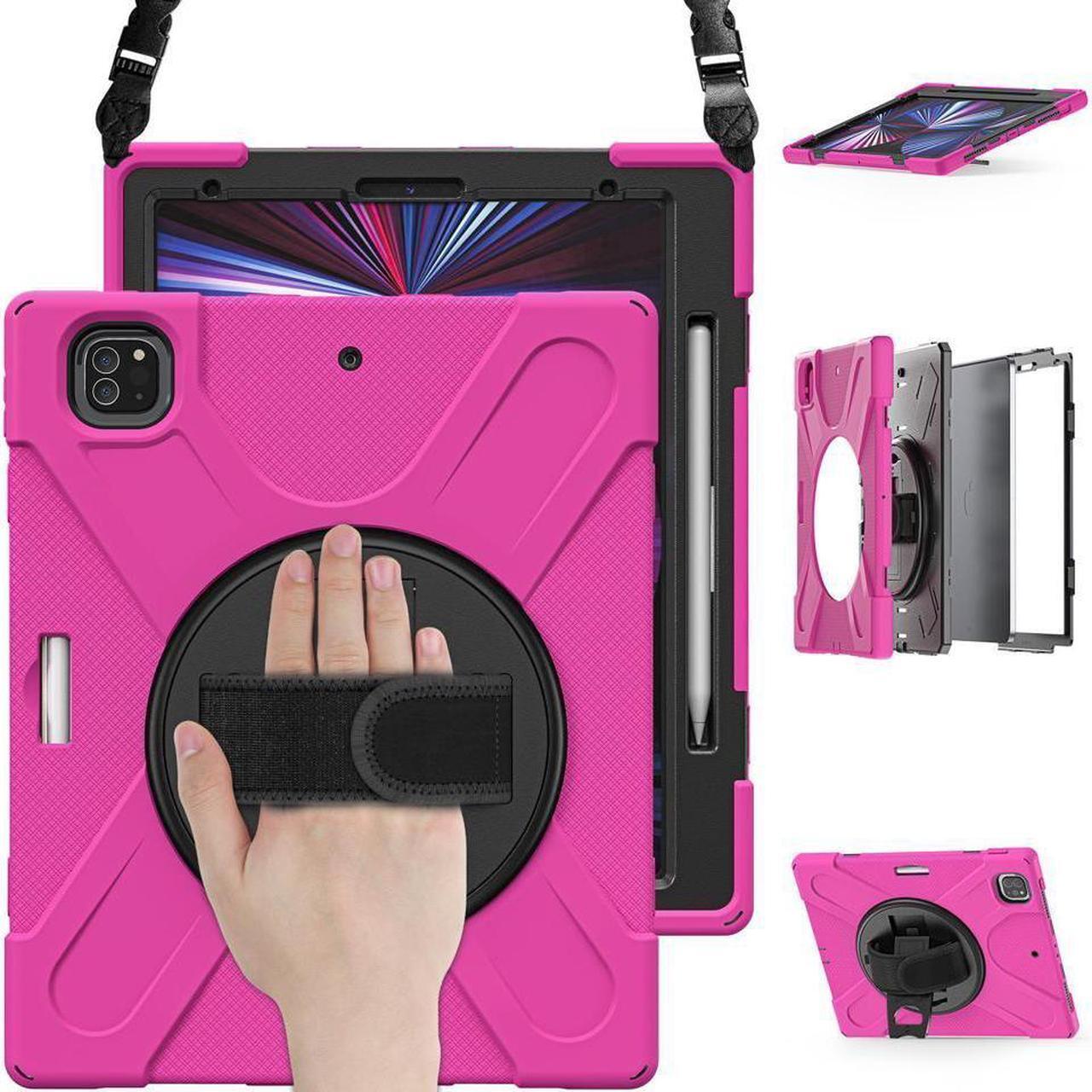 Main image of BONAEVER For iPad Pro 12.9 Case 2022 2021 Shockproof Cover with Pencil Holder Stand and /Shoulder Strap For iPad Pro 12.9 inch 2022 2021 6th 5th Generation