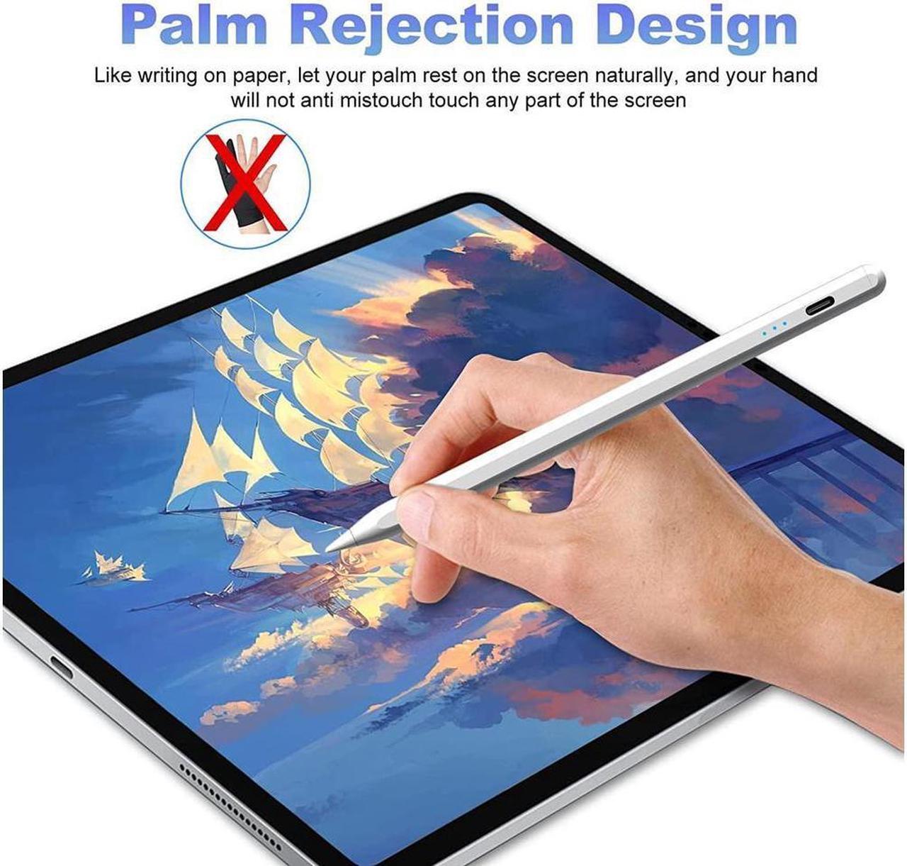 Alt view image 6 of 6 - BONAEVER Stylus Pen for iPad with Palm Rejection Tilt Sensitive Active Pencil Compatible with (2018-2021) Apple iPad Pro 11/12.9 Inch iPad 6/7/8th Gen iPad Mini 5/6th Gen iPad Air 3rd/4th Generation