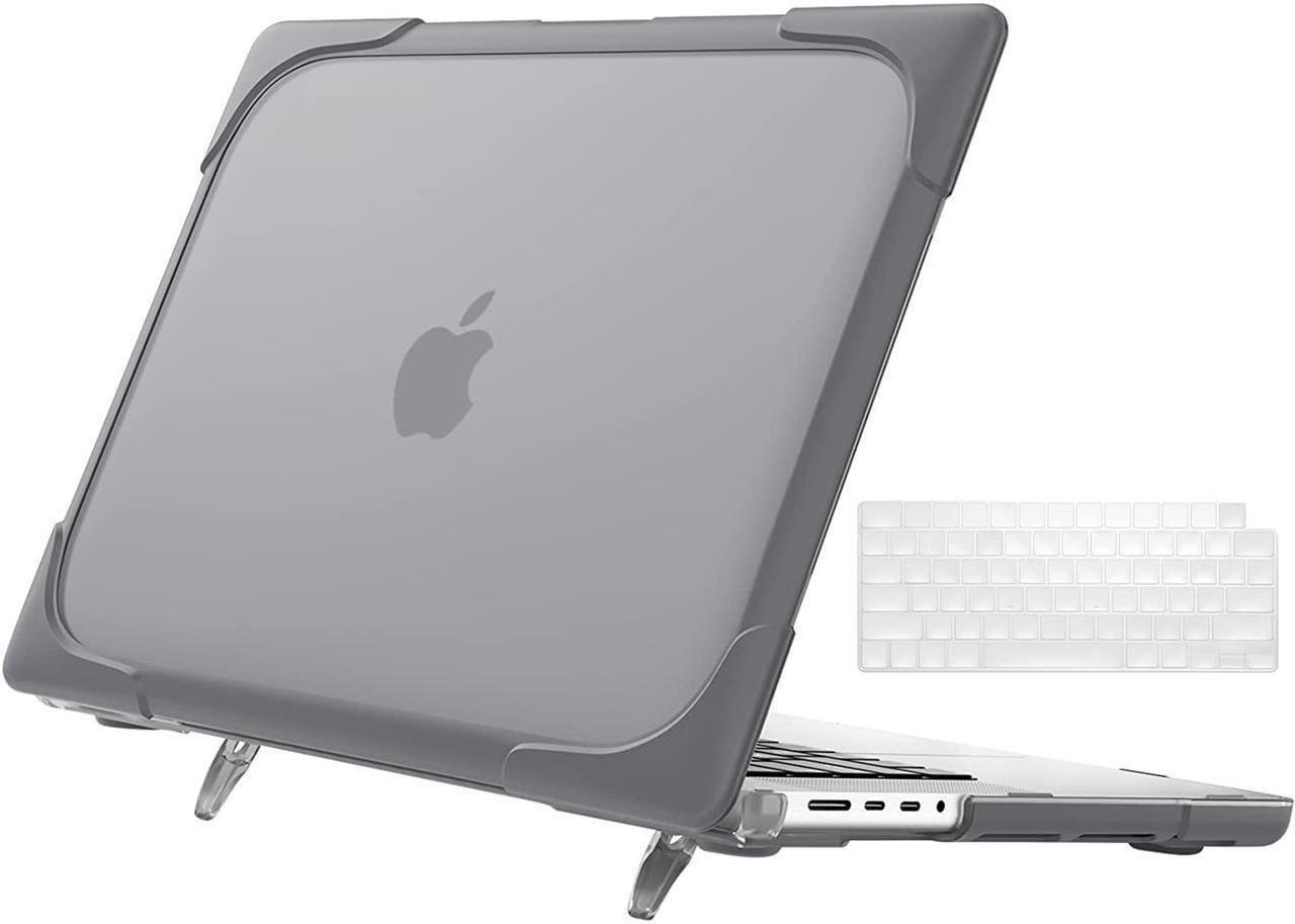 BONAEVER Compatible with MacBook Pro 16 inch Case 2021 2022 Release A2485 M1 Pro/M1 Max Touch ID Plastic Hard Shell Case with Fold Stand and & Keyboard Cover Skin