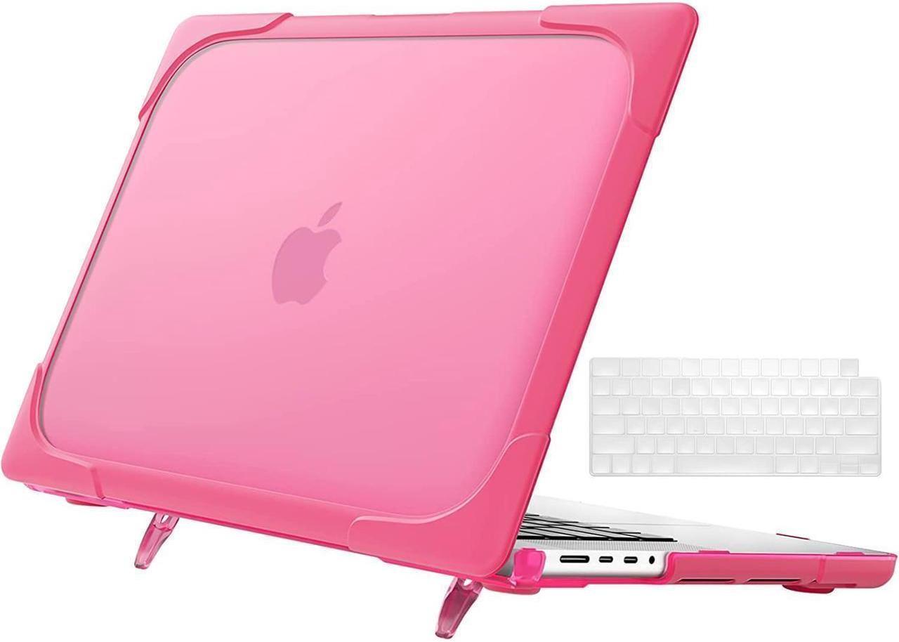 BONAEVER Compatible with MacBook Pro 16 inch Case 2021 2022 Release A2485 M1 Pro/M1 Max Touch ID Plastic Hard Shell Case with Fold Stand and & Keyboard Cover Skin