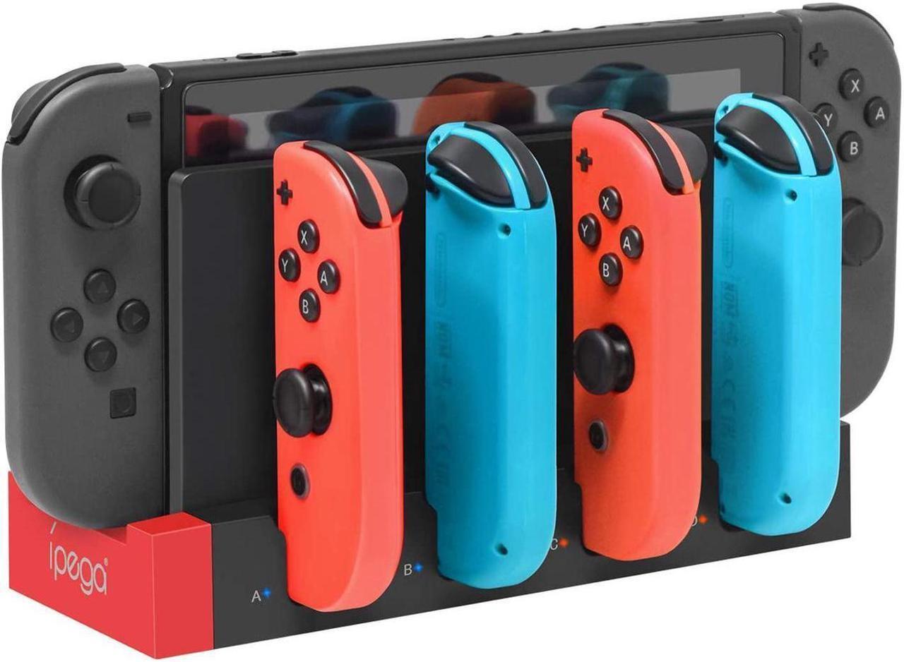 BONAEVER Charger for Switch &Switch OLED Joy Cons Controllers Charging Dock Base Standation for Nintendo Switch Joycons with Indicator Charger Standation Stand for Joy Cons