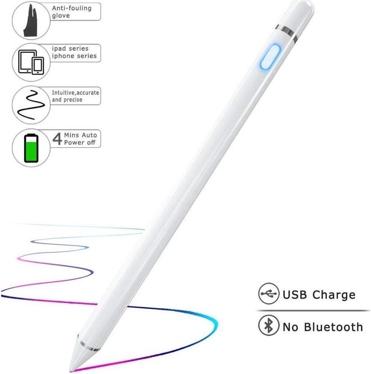 BONAEVER Stylus Pens for Touch Screens Fine Point Active Stylus Pen Rechargeable Compatible with Ipad iPhone Android Capacitive Stylus for Writing Drawing