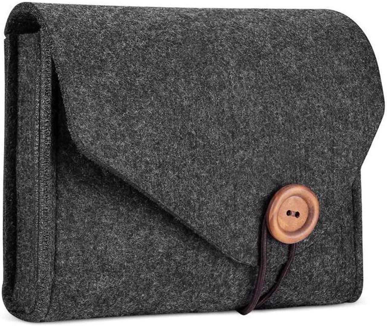 BONAEVER For Macbook Power Adapter Case Standorage Bag Felt Portable Electronics Accessories Organizer Pouch for MacBook Pro Air Laptop Power Supply Magic Mouse Charger Cable Hard Drive Power Bank