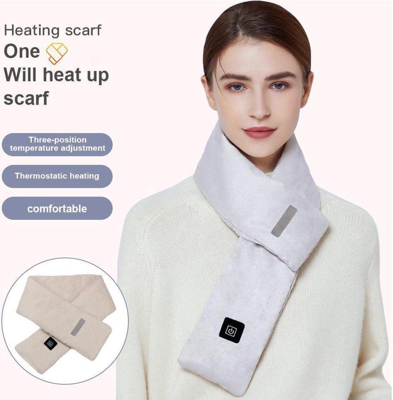 Alt view image 3 of 7 - BONAEVER Winter Heating Scarf 3 Levels Usb Neck Shoulder Warmer Scarves 5W Outdoor Hiking Fishing Overheat Protection Warming Equipment