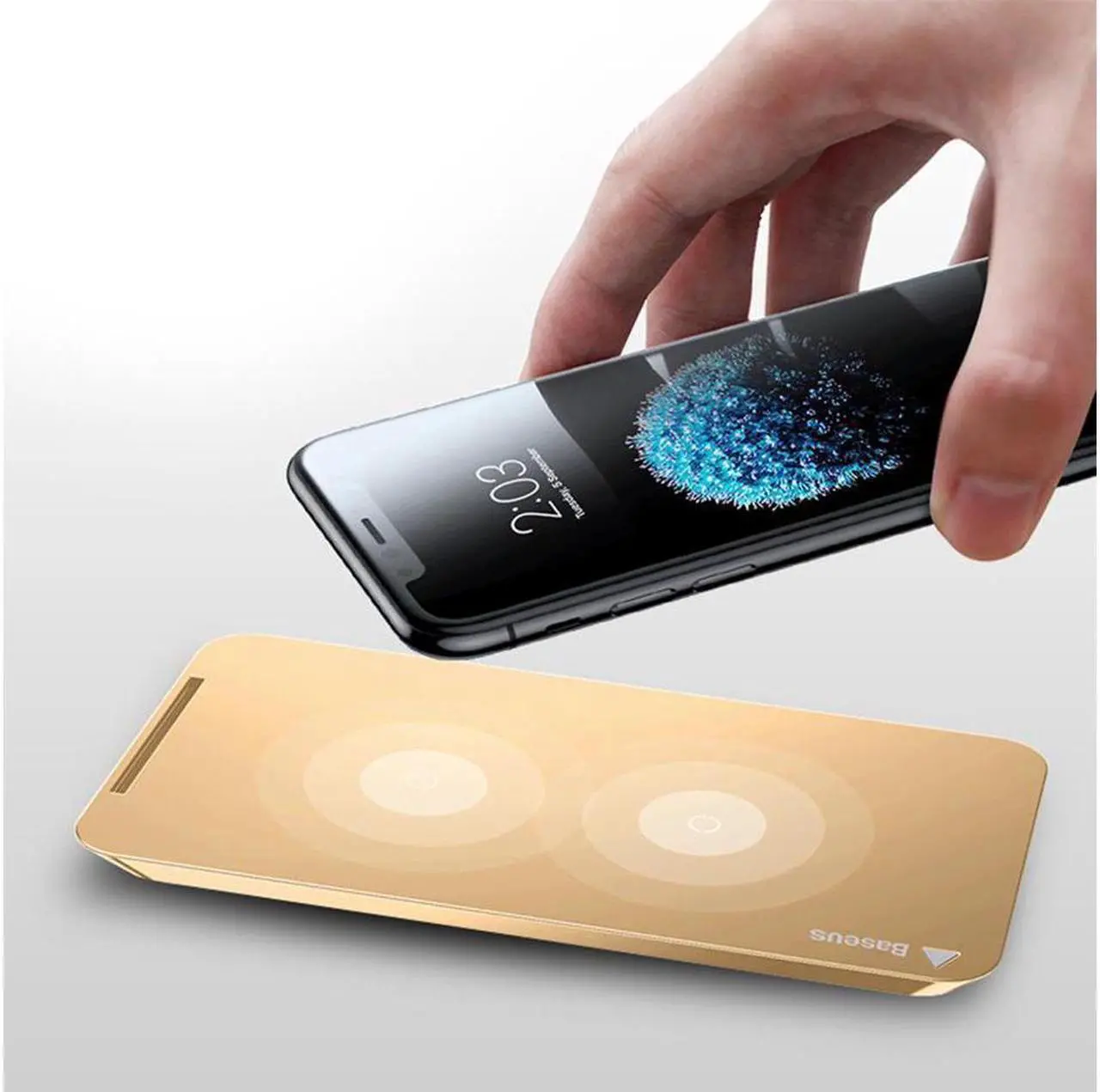 Alt view image 4 of 7 - BONAEVER Fast Qi Wireless Charger Wireless Charging Stand Compatible with iPhone 14/13/12/11/SE/XS/XR/X/8Samsung Galaxy S22 S21 S20 S10 S9 S8 Note 20/10/9/8