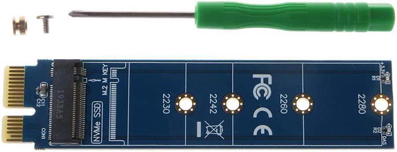 BONAEVER Full Speed PCIE To M2 Adapter NVMe SSD M2 PCIE X1 Raiser PCI-E PCI Express M Key Connector Supports 2230 2242 2260 2280 M.2 SSD