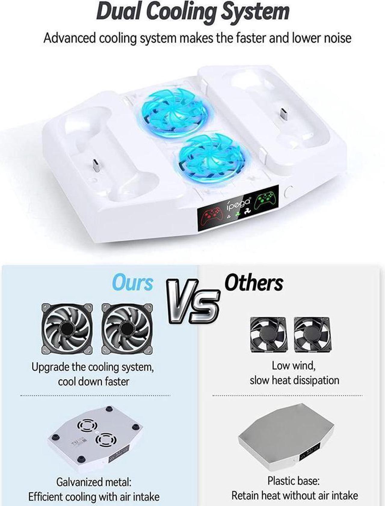 Alt view image 3 of 7 - BONAEVER Vertical Stand with Cooling Fan for Xbox Series S Console Dual Controller Charger Standation 3 Level Adjustable Wind Speed with Headset Holder