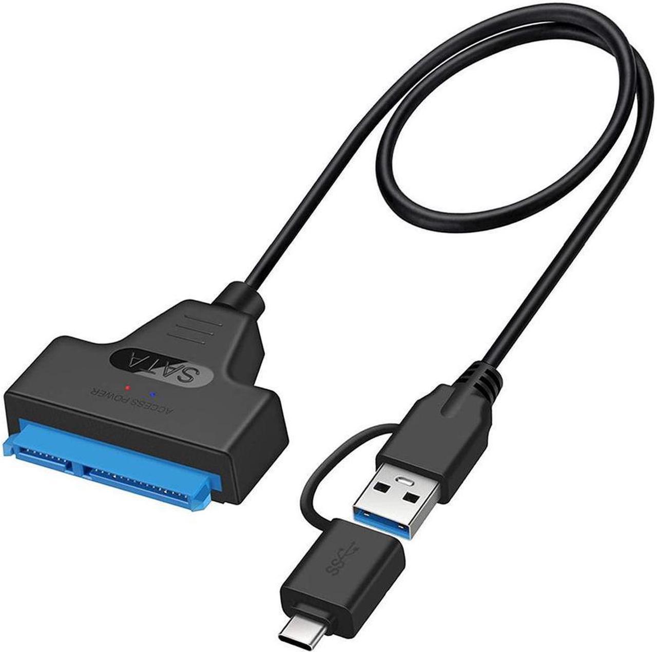 USB 3.0 Type C to SATA Adapter Cable, USB 3.0/Type-C to SSD/2.5 Inch SATA Hard Drive Adapter, 2.5 Inch HDD/SSD Hard Drive Driver Converter/Adapter Cable