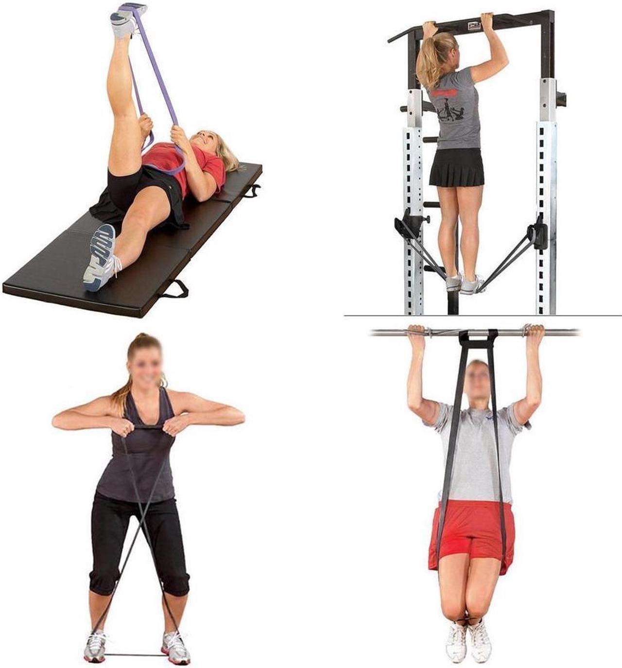 Alt view image 2 of 7 - BONAEVER 4x Pull Up B s - Resi Standance B s - Premium Latex Loop Standretch Workout / Exercise B - Mobility & Powerlifting Assi Stand B s for Body Fitness Training