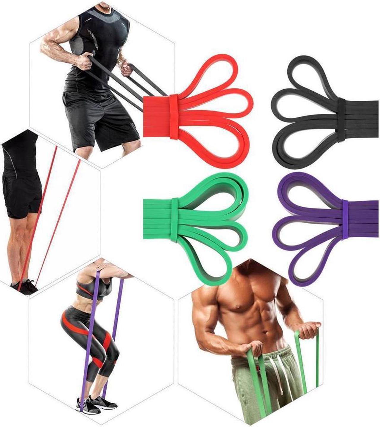 Alt view image 4 of 7 - BONAEVER 4x Pull Up B s - Resi Standance B s - Premium Latex Loop Standretch Workout / Exercise B - Mobility & Powerlifting Assi Stand B s for Body Fitness Training