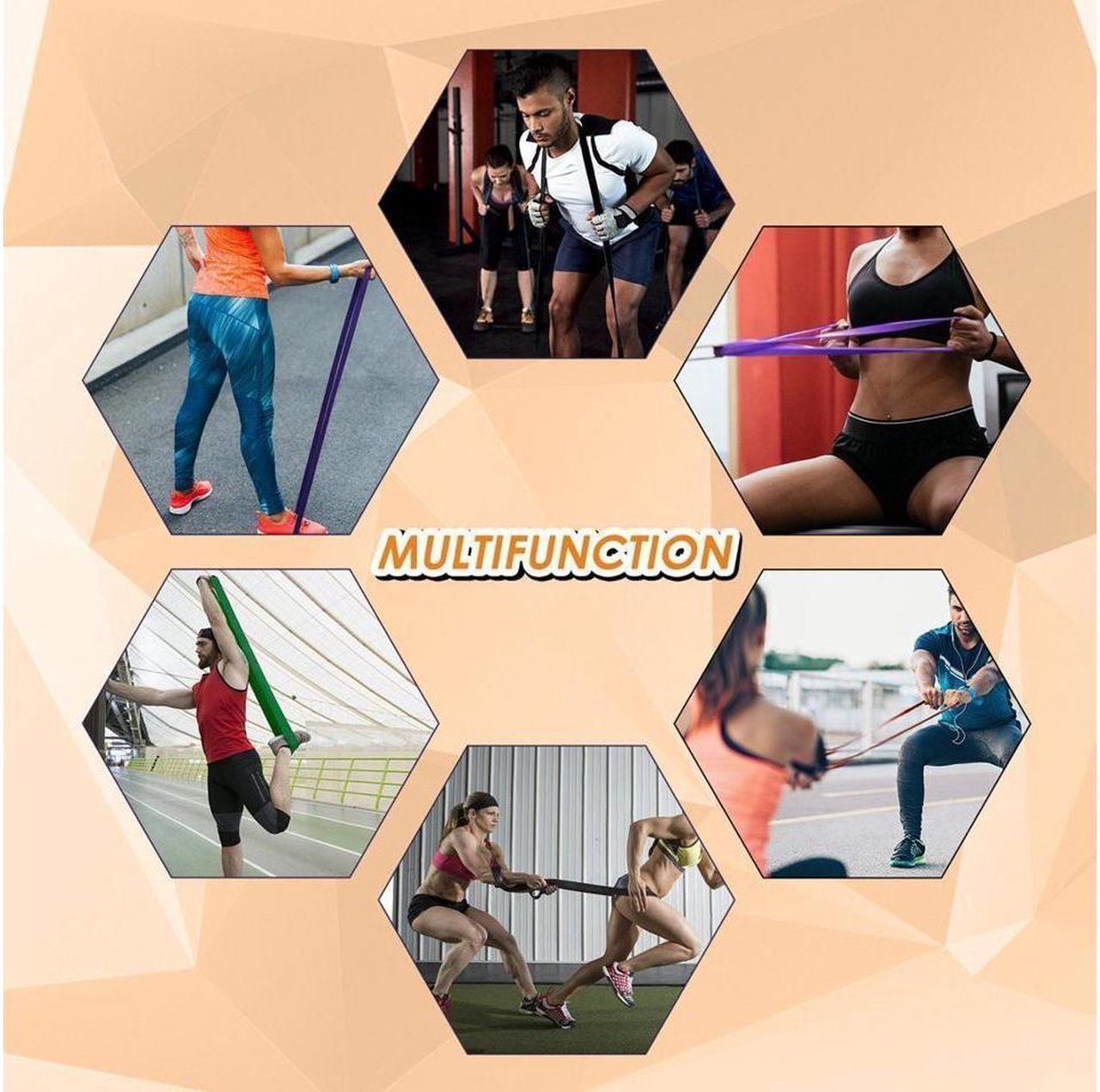 Alt view image 6 of 7 - BONAEVER 4x Pull Up B s - Resi Standance B s - Premium Latex Loop Standretch Workout / Exercise B - Mobility & Powerlifting Assi Stand B s for Body Fitness Training