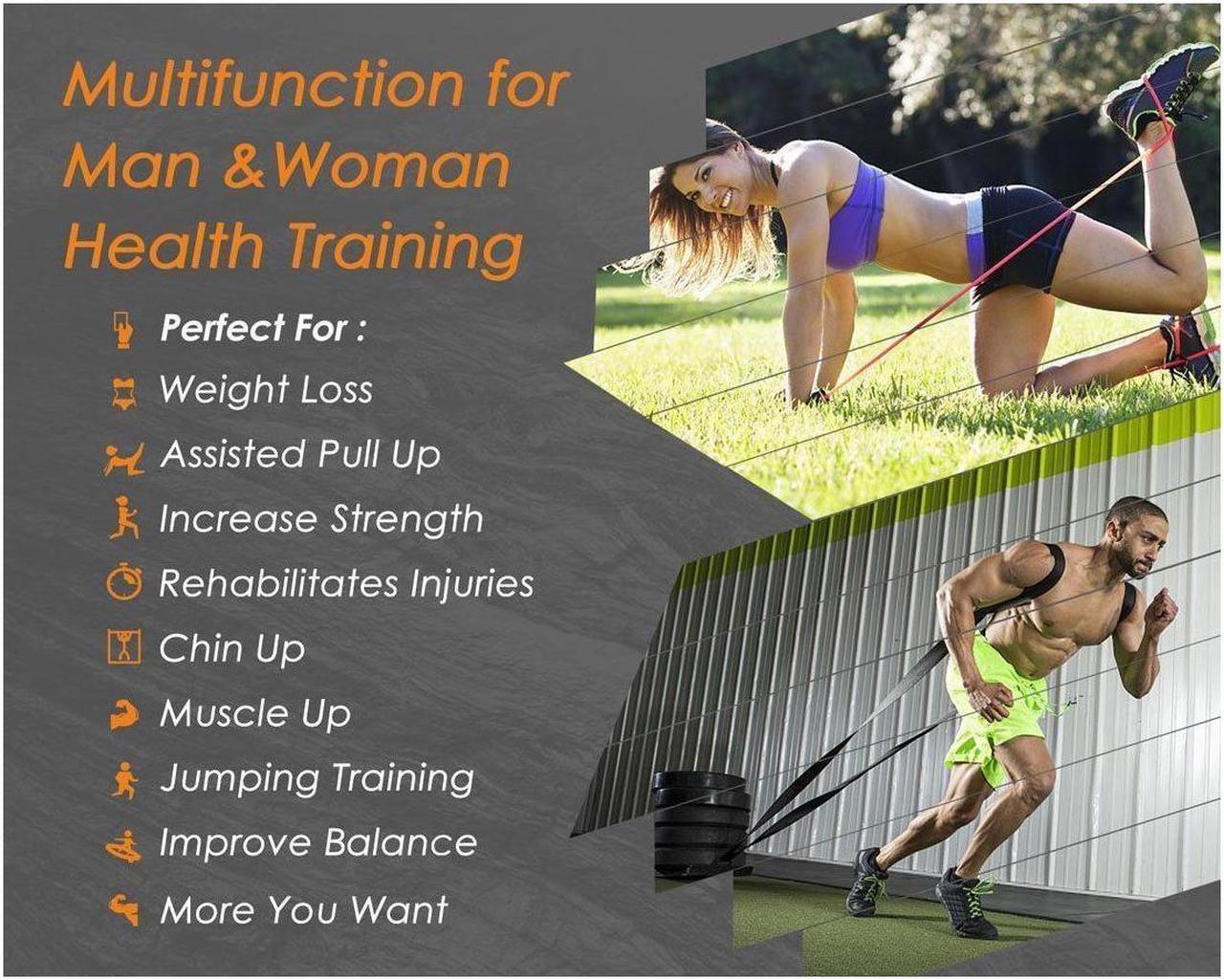 Alt view image 5 of 7 - BONAEVER 4x Pull Up B s - Resi Standance B s - Premium Latex Loop Standretch Workout / Exercise B - Mobility & Powerlifting Assi Stand B s for Body Fitness Training