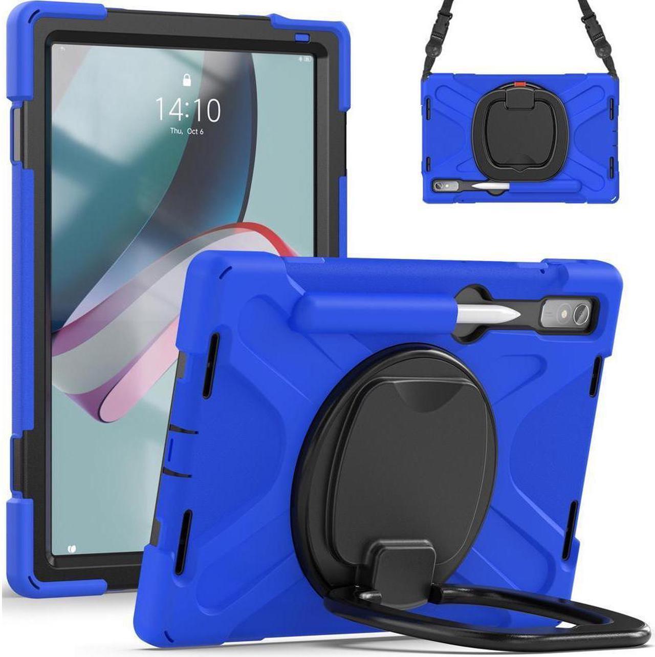 BONAEVER For Lenovo Tab P11 Pro 11.2 inch 2nd Generation 2022 Case TB-132FU TB-138FC Rugged Shockproof Cover with Hand Strap Shoulder Strap