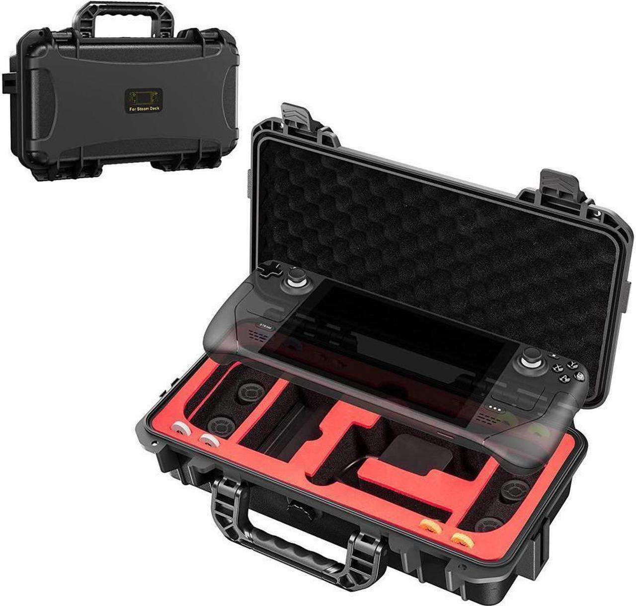 BONAEVER Travel Carrying Case for Steam Deck Professional Deluxe Waterproof Case Soft Lining Hard Travel Case for Steam Deck Other Accessories