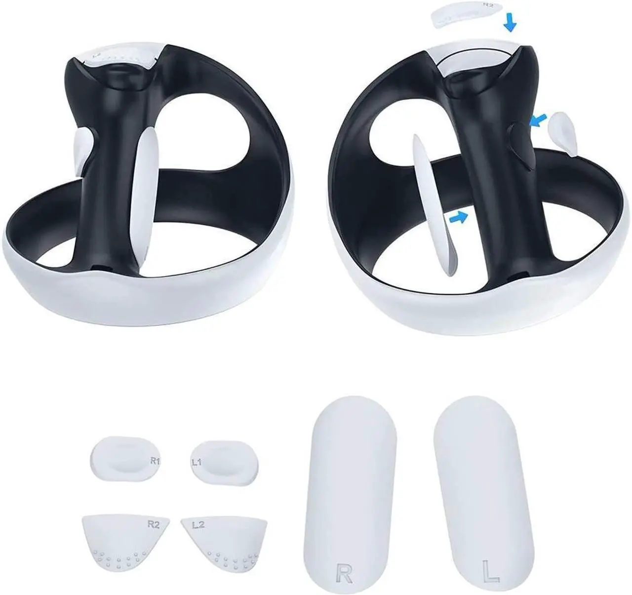 Main image of BONAEVER Silicone Controller Pad for PS VR24 in 1 Accessories Kit for PS VR2 Controller with Anti-Slip Handle Cover Grip Protection