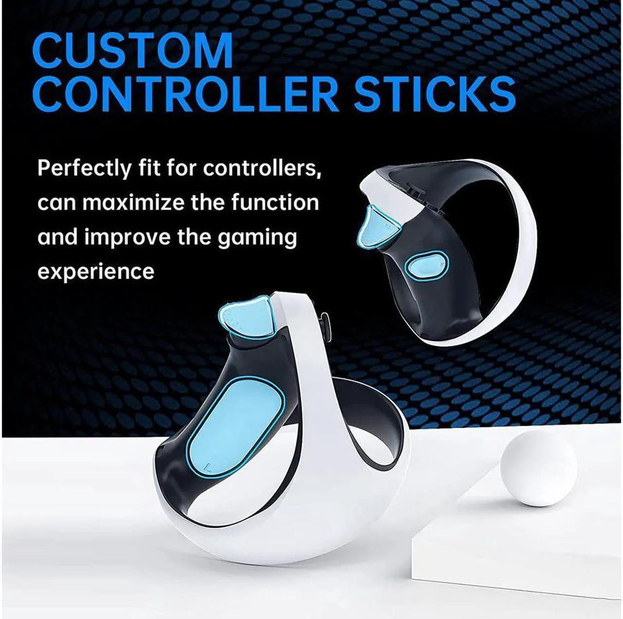 Alt view image 3 of 7 - BONAEVER Silicone Controller Pad for PS VR24 in 1 Accessories Kit for PS VR2 Controller with Anti-Slip Handle Cover Grip Protection