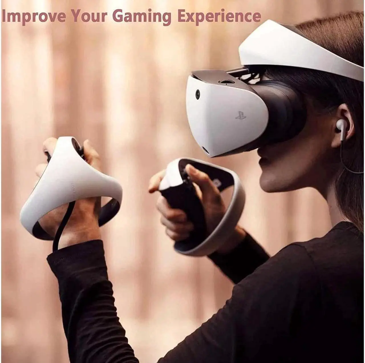 Alt view image 6 of 7 - BONAEVER Silicone Controller Pad for PS VR24 in 1 Accessories Kit for PS VR2 Controller with Anti-Slip Handle Cover Grip Protection