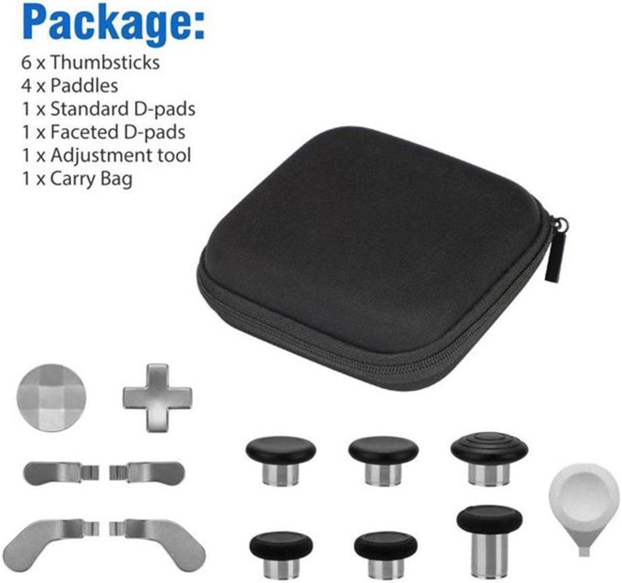 Alt view image 6 of 6 - BONAEVER Xbox One Elite Series 2 Controller Accessories Metal Thumb Standicks Replacement Mod Swap Joy Standicks Paddles D-Pads Adju Standment Tool