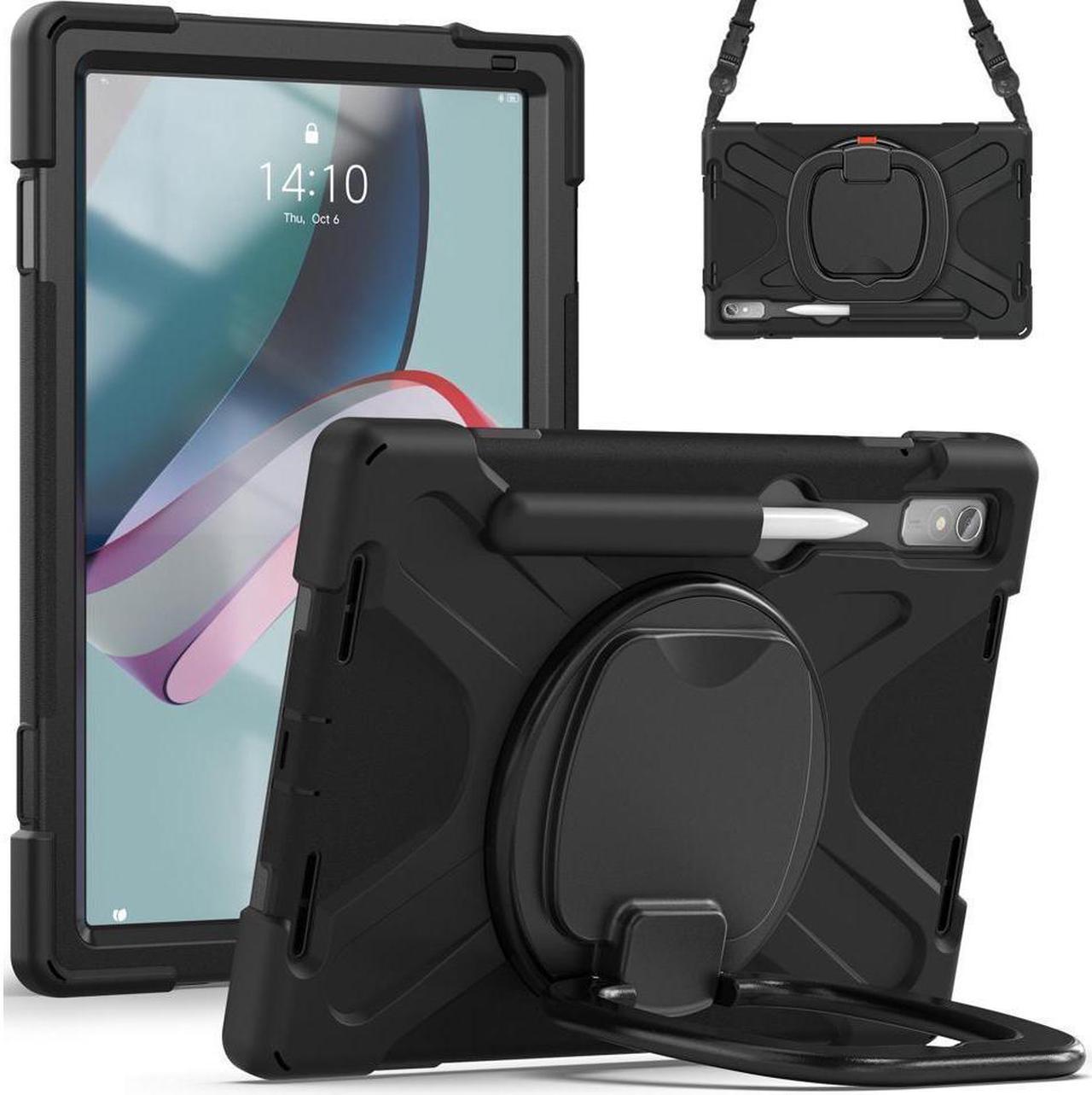 BONAEVER For Lenovo Tab P11 Pro 11.2 inch 2nd Generation 2022 Case TB-132FU TB-138FC Rugged Shockproof Cover with Hand Strap Shoulder Strap