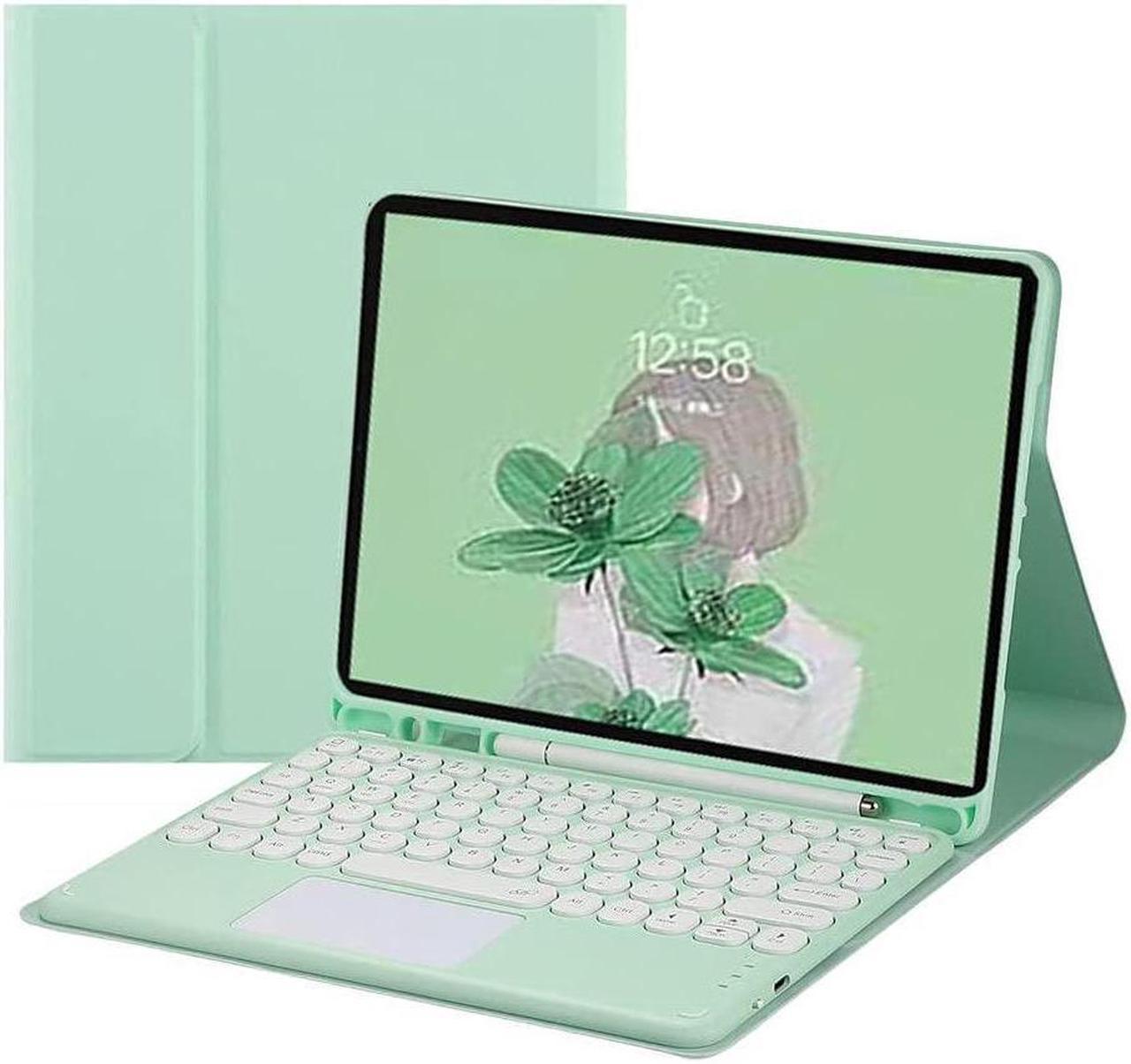 BONAEVER Touchpad Keyboard Case for Samsung Galaxy Tab A8 10.5 inch 2022 Model SM-X200 SM-X205 SM-X207 Slim Leather Cover with Keyboard / Trackpad / Pencil Holder Mint Green