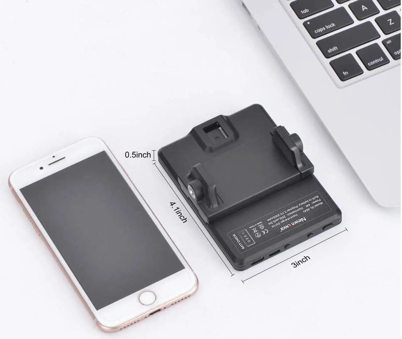 Alt view image 5 of 7 - BONAEVER 60 LED High Power Rechargeable Clip Fill Video Light with Front & Back Clip Adju Standed 3 Light Modes for Phone iPhone Android iPad Laptop for Makeup Selfie Vlog Video Conference