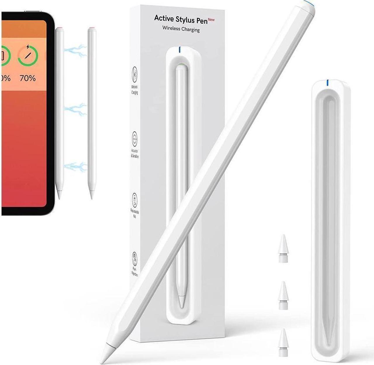 BONAEVER Stylus Pen for iPad with Wireless Charging - Active Apple Pencil Compatible with iPad Pro 11/12.9 iPad 6/7/8/9/10th Gen iPad Air 3/4/5 Gen iPad Mini 5/6th Gen for Precise Writing/Drawing