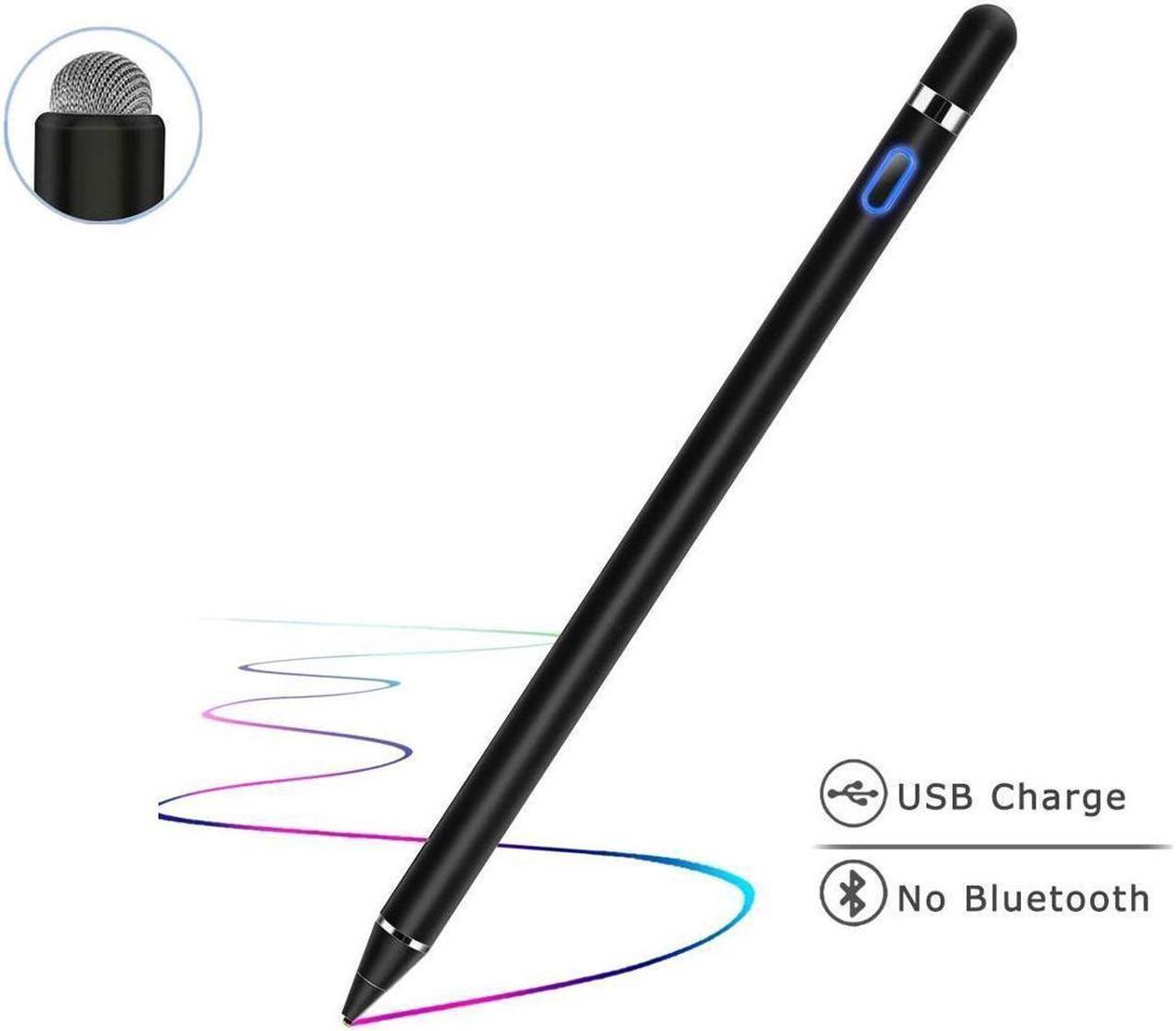 BONAEVER Active Stylus Pen Compatible for iOS / Android Touch Screens Pencil with Dual Touch Function Rechargeable Stylus for iPad/iPad Pro/Air/Mini/iPhone/Cellphone/Samsung/ Drawing&Writing