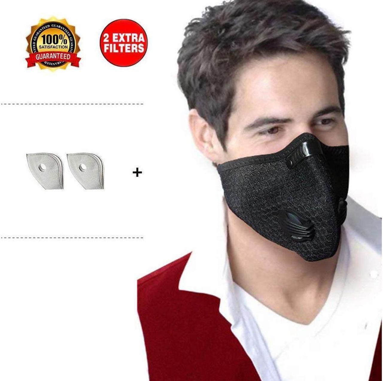 BONAEVER Allergy Mask Anti Pollution Mask Respirator Pollen Mask with Activated Carbon Dust Mask Anti Allergy Woodworking Dust Mask Running Mask Anti Fume Mask máscara anti polvo - Washable Reusable