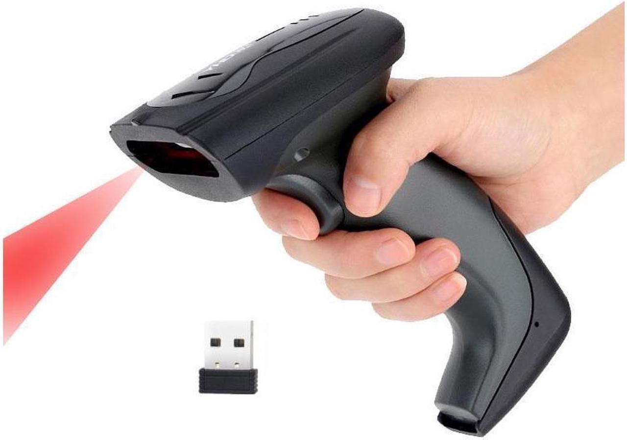 BONAEVER 2-in-1 USB Wired & 2.4G Wireless Barcode Scanner CMOS Image Barcode Reader 1D 2D QR PDF417 Data Matrix Code Scanner Cordless Barcode Scanner for Supermarket Retail Warehouse Library