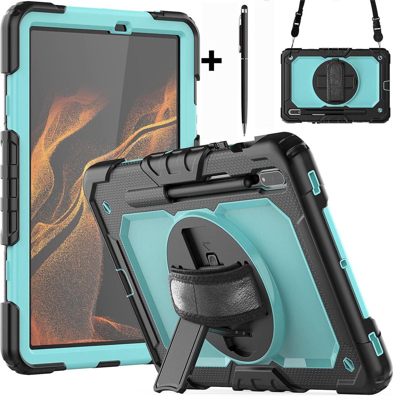 BONAEVER Case for Samsung Galaxy Tab S8 11 inch 2022 SM-X700/X706 Tab S7 11 inch 2020 SM-T870/T875 with Screen Protector S Pen Holder Protective Cover with Stand and /Shoulder Strap/ Stylus Pen