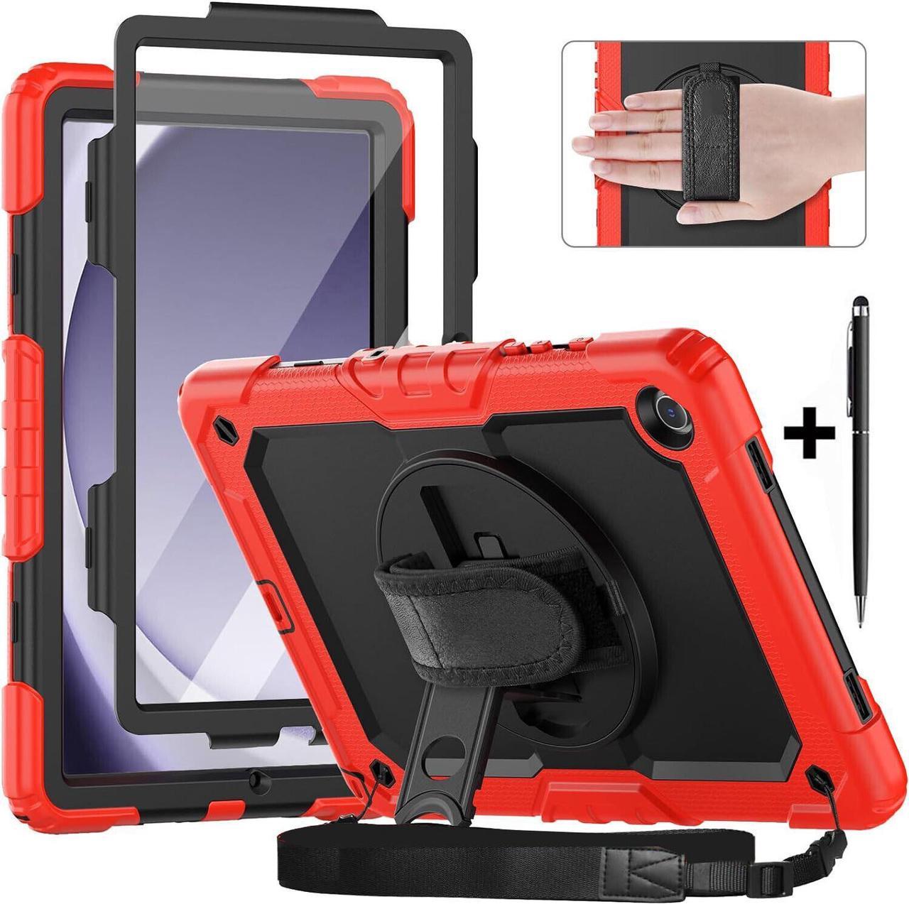 BONAEVER Case for Samsung Galaxy Tab A9 Plus 11 Inch 2023 SM-X210/X216/X218 with Screen Protector Shockproof Cover with Pen Holder Stand and Shoulder Strap Stylus Pen