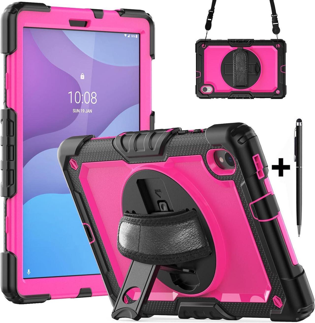 BONAEVER Case for Lenovo Tab K10/M10 Plus 2nd Gen 10.3 inch 2021 2020 with Screen Protector Shockproof Protective Cover with Pen Holder Stand and Shoulder Strap Stylus Pen